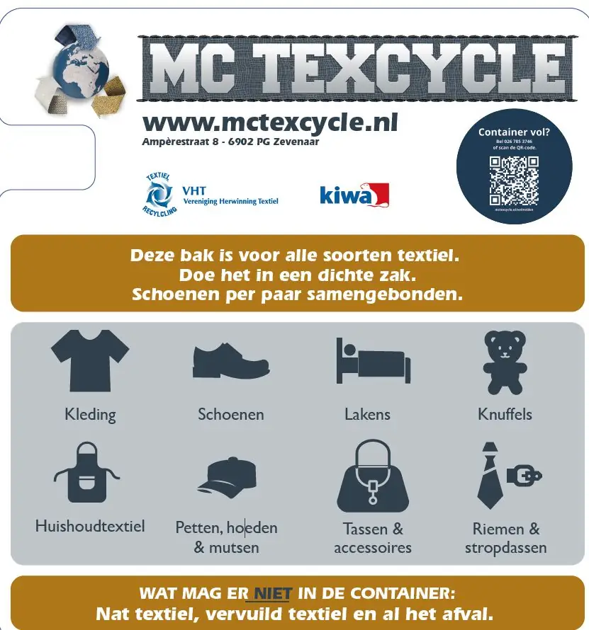 Doneer bewust kleding en schoenen bij MC Texcycle